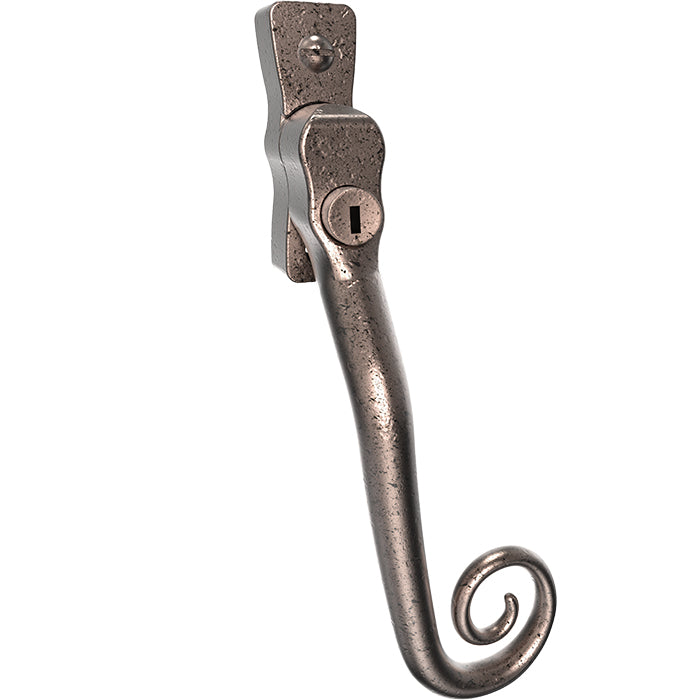 Mila - Heritage Monkey Tail Casement Handle Pewter Patina Left hand - CB700223