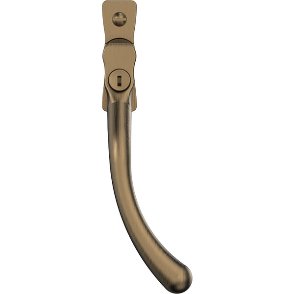 Mila - Heritage Pear Drop Casement Handle Antique Bronze Left hand - CB700753