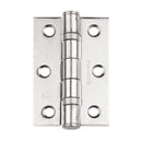 Eurospec - 76 X 51 X 2mm Ball Bearing Hinge Grade 7 C/W Screws (Pair) - Bright Stainless Steel - HIN1322/7BSS - Choice Handles