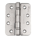 Eurospec - 102 X 76 X 2.5mm Ball Bearing Hinge Grade 13 C/W Screws - Radius (3 Pack) - Satin Stainless Steel - HIN14325/13SSS/R - Choice Handles