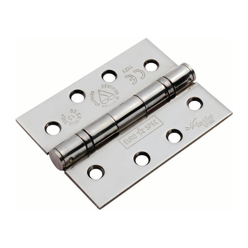 Eurospec - 102 X 76 X 2.5mm Ball Bearing Hinge Grade 13 C/W Screws (3 Pack) - Bright Stainless Steel - HIN14325/13BSS