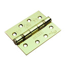 Eurospec - 102 X 76 X 3mm Ball Bearing Hinge Grade 13 C/W Screws (Pair) - Electro Brassed - HIN1433/13EBP - Choice Handles