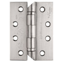 Eurospec - 102 X 76 X 3mm Hospital Tip Ball Bearing Hinge Grade 13 C/W Screws (Pair) - Satin Stainless Steel - HIN1433HT/13SSS - Choice Handles