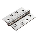 Eurospec - 102 X 76 X 3mm Ball Bearing Hinge Grade 13 C/W Screws (3 Pack) - Bright Stainless Steel - HIN1433P/13BSS/3P - Choice Handles