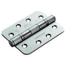 Eurospec - 102 X 76 X 3mm Ball Bearing Hinge Grade 13 C/W Screws Radius (Pair) - Satin Stainless Steel - HIN1433P/13SSS/R - Choice Handles