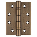 Eurospec - 102 X 76 X 3mm Ball Bearing Hinge Grade 13 C/W Screws (Pair) - Antique Brass - HIN1433P/13AB - Choice Handles