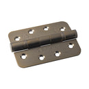 Eurospec - 102 X 76 X 3mm Ball Bearing Hinge Grade 13 C/W Screws (Pair) - Radius - Antique Brass - HIN1433P/13AB/R - Choice Handles