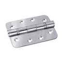 Eurospec - 102 X 76 X 3mm Ball Bearing Hinge Grade 13 C/W Screws Radius (Pair) - Bright Stainless Steel - HIN1433P/13BSS/R - Choice Handles