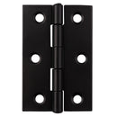 Carlisle Brass - 76 X 50 X 1.6mm Fixed Pin Hinge C/W Screws (Pair) - Powder Coat Black - HINFP1PCB - Choice Handles