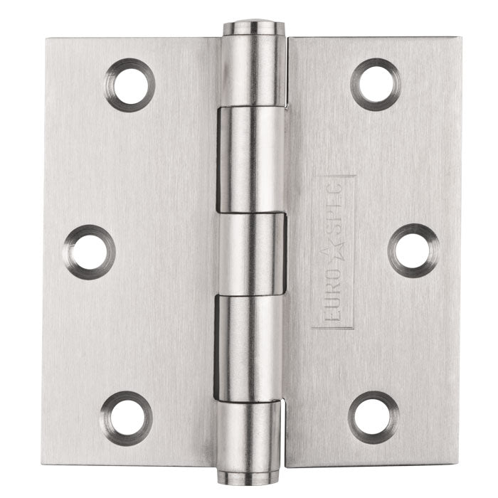 Eurospec - 76 X 76 X 2mm Plain Butt Hinge C/W Screws (Pair) - Satin Stainless Steel - HIP1332SSS