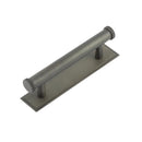 Hoxton Wenlock Cabinet Handles 96mm Ctrs Stepped Backplate - Dark Bronze - HOX-150DB-6050DB - Choice Handles