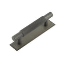 Hoxton - Taplow Cabinet Handles 96mm Ctrs Stepped Backplate - Dark Bronze - HOX-2050DB-6050DB - Choice Handles