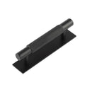 Hoxton - Taplow Cabinet Handles 96mm Ctrs Plain Backplate - Matt Black - HOX-2050MB-5050MB - Choice Handles