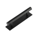 Hoxton - Nile Cabinet Handles 96mm Ctrs Plain Backplate - Matt Black - HOX-350MB-5050MB - Choice Handles