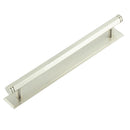 Hoxton Nile Cabinet Handles 224mm Ctrs Stepped Backplate Satin Nickel - HOX-360SN-6060SN - Choice Handles