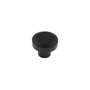 Hoxton Cropley 30mm Cupboard Knob - Matt Black - HOX1030MB - Choice Handles