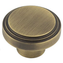 Hoxton Cropley 40mm Cupboard Knob - Antique Brass - HOX1040AB - Choice Handles