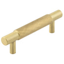 Hoxton Taplow 96mm Knurled End Cap Cabinet Handle - Satin Brass - HOX2050SB - Choice Handles