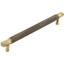 Hoxton Taplow 224mm Knurled End Cap Cabinet Handle - Antique Brass - HOX2060AB - Choice Handles