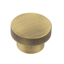 Hoxton Thaxted 40mm Knurled Cupboard Knob - Antique Brass - HOX240AB - Choice Handles