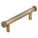 Hoxton Thaxted 96mm Knurled End Cap Cabinet Handle - Antique Brass - HOX250AB - Choice Handles