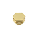 Hoxton Nile 30mm Hexagonal Cupboard Knob - Satin Brass - HOX330SB - Choice Handles