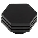 Hoxton Nile 40mm Hexagonal Cupboard Knob - Matt Black - HOX340MB - Choice Handles