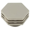 Hoxton Nile 40mm Hexagonal Cupboard Knob - Satin Nickel - HOX340SN - Choice Handles