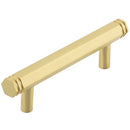 Hoxton Nile 96mm Hex Cabinet Pull Handle - Satin Brass - HOX350SB - Choice Handles