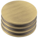 Hoxton Sturt 40mm Grooved Cupboard Knob - Antique Brass - HOX440AB - Choice Handles