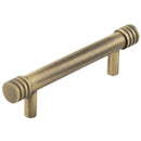 Hoxton Sturt 96mm Grooved Cabinet Pull Handle -Antique Brass - HOX450AB - Choice Handles