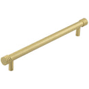 Hoxton Sturt 224mm Grooved Cabinet Pull Handle - Satin Brass - HOX460SB - Choice Handles