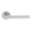 Manital Hey Quadra Lever Handle On Threaded Round Rose Cro - Polished Chrome - HQ5CP - Choice Handles