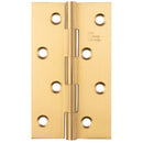 Carlisle Brass - 102 X 60 X 2mm Solid Drawn Brass Butt Hinge (Pair) - Satin Brass - HSD4 - Choice Handles