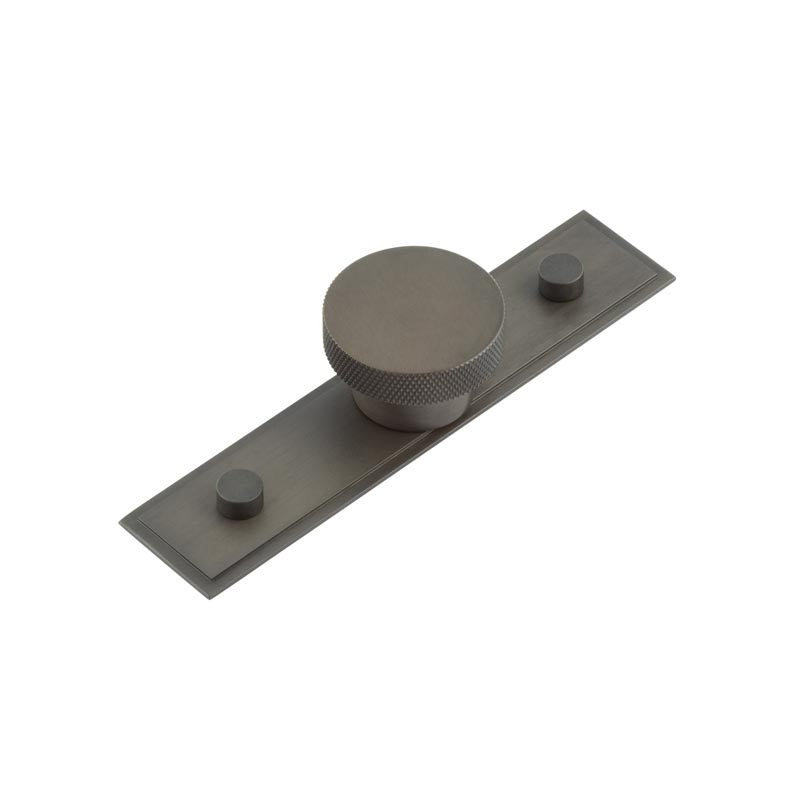 Hoxton - Wenlock Cupboard Knobs 40mm Stepped Backplate - Dark Bronze - HOX-140DB-6090DB - Choice Handles