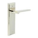 Burlington - Fitzrovia Door Handle On Latch Backplate - Polished Nickel - BUR15KIT164 - Choice Handles