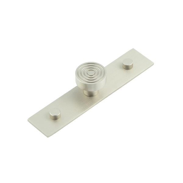 Hoxton - Murray Cupboard Knobs 30mm Plain Backplate - Satin Nickel - HOX-1130SN-5090SN - Choice Handles