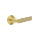 Burlington - Kensington Door Handles On Reeded Rose  - Satin Brass - BUR25KIT238 - Choice Handles