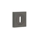 Burlington - Standard Keyway Escutcheons Square Plain Rose - Dark Bronze - BUR-60DB-171DB - Choice Handles