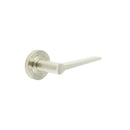 Burlington - Knightsbridge Door Handle on Chamfered Rose  - Satin Nickel - BUR20KIT314 - Choice Handles