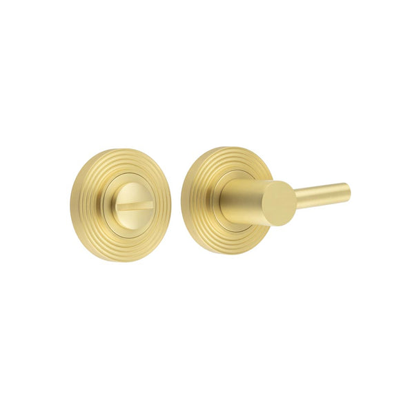 Burlington - Easy Turn & Release Reeded Rose - Satin Brass - BUR-82SB-53SB - Choice Handles