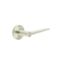 Burlington - Knightsbridge Door Handles On Stepped Rose - Satin Nickel - BUR20KIT315 - Choice Handles