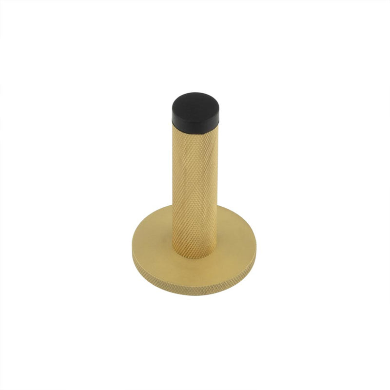 Burlington - Knurled Wall Mounted Doorstops Knurled Rose - Satin Brass - BUR-968SB-969SB - Choice Handles