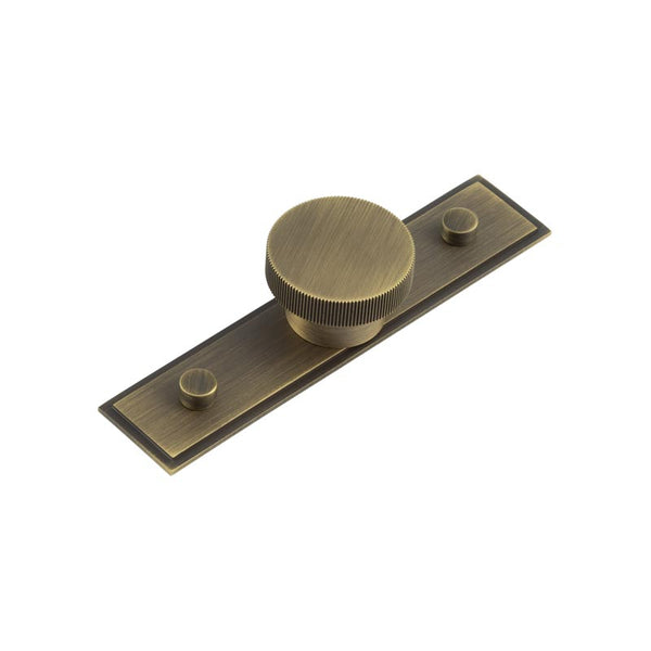 Hoxton - Thaxted Cupboard Knobs 40mm Stepped - Antique Brass - HOX-240AB-6090AB - Choice Handles