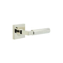 Burlington - Westminster Door Handles On Square Plain Rose - Polished Nickel - BUR30KIT162 - Choice Handles