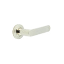 Burlington - Kensington Door Handles On Chamfered Rose  - Polished Nickel - BUR25KIT158 - Choice Handles