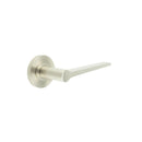 Burlington - Knightsbridge Door Handle on Reeded Rose  - Satin Nickel - BUR20KIT316 - Choice Handles