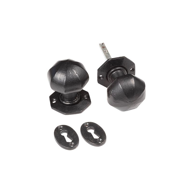 Frelan - Octagonal Mortice Door Knob - Black - VFB4 - Choice Handles