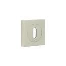 Burlington - Standard Keyway Escutcheons Square Plain Rose - Satin Nickel - BUR-60SN-171SN - Choice Handles