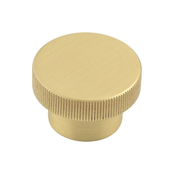 Hoxton - Thaxted Cupboard Knobs 40mm - Satin Brass - HOX240SB - Choice Handles